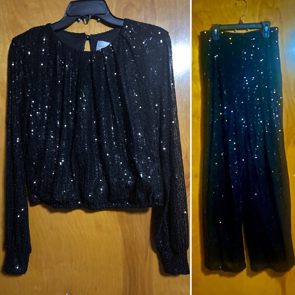 Black Sequin Jumpsuit (separates)